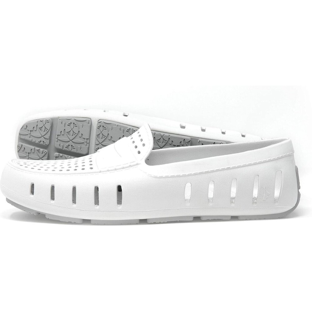 Floafers Country Club Driver Men's Casual Slip On Shoes 10 White New